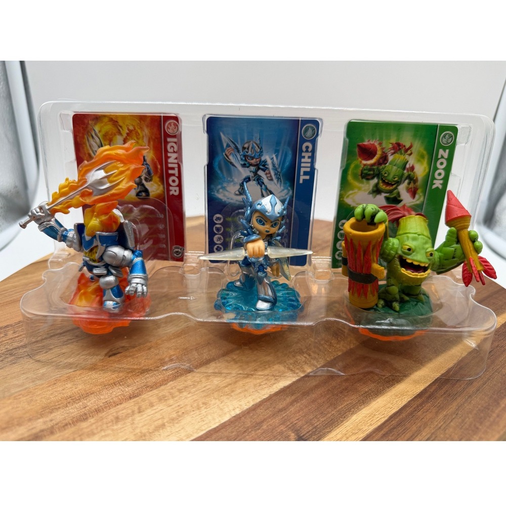 Skylanders Giants Triple Pack Ignitor‎ Chill Zook Figures with Cards 3-Pack